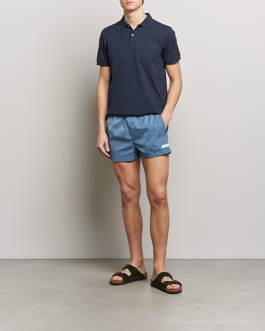 Uomini | Costumi da bagno | Calvin Klein | Logo Drawstring Swimshorts Muted Cerulean