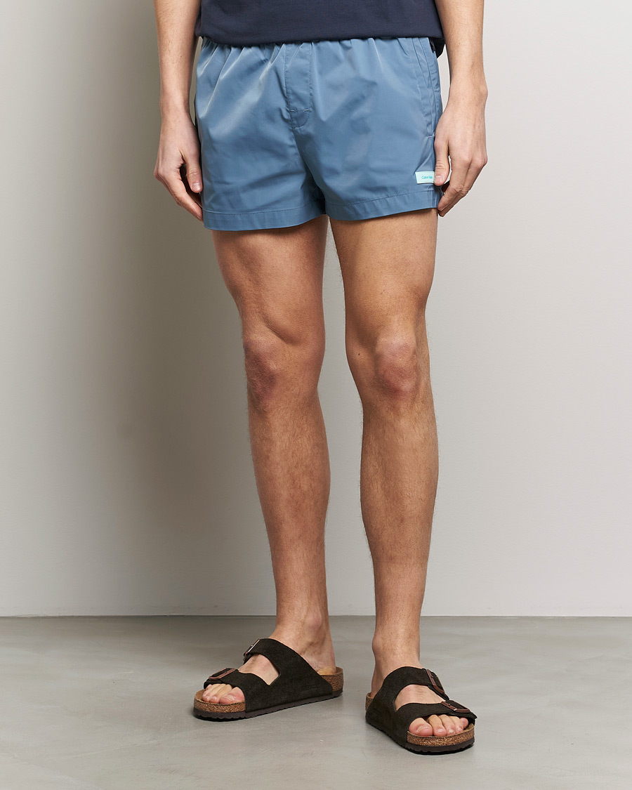 Uomini | Costumi da bagno | Calvin Klein | Logo Drawstring Swimshorts Muted Cerulean