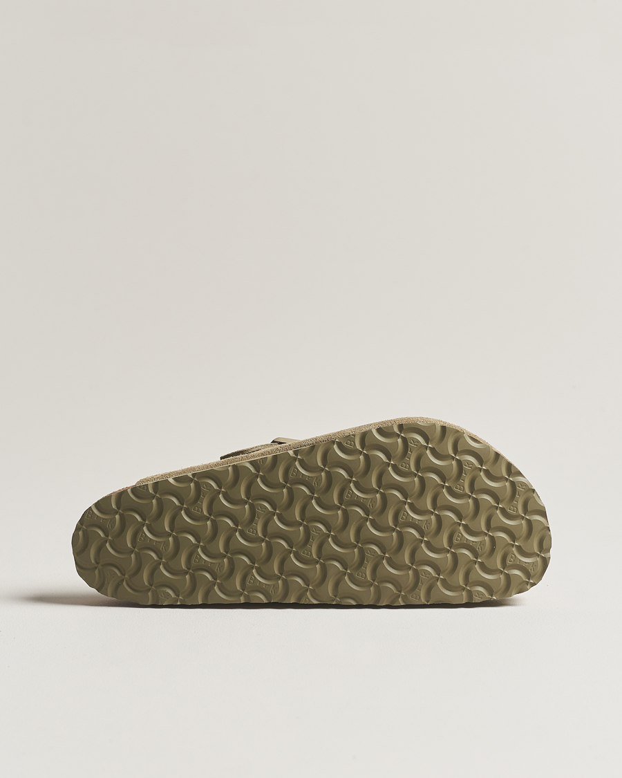 Uomini | BIRKENSTOCK Boston Soft Footbed Faded Khaki Suede | BIRKENSTOCK | Boston Soft Footbed Faded Khaki Suede