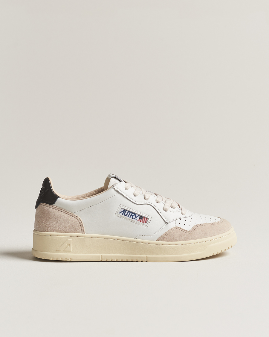 Uomini | Sneakers | Autry | Medalist Low Leather/Suede Sneaker White/Black