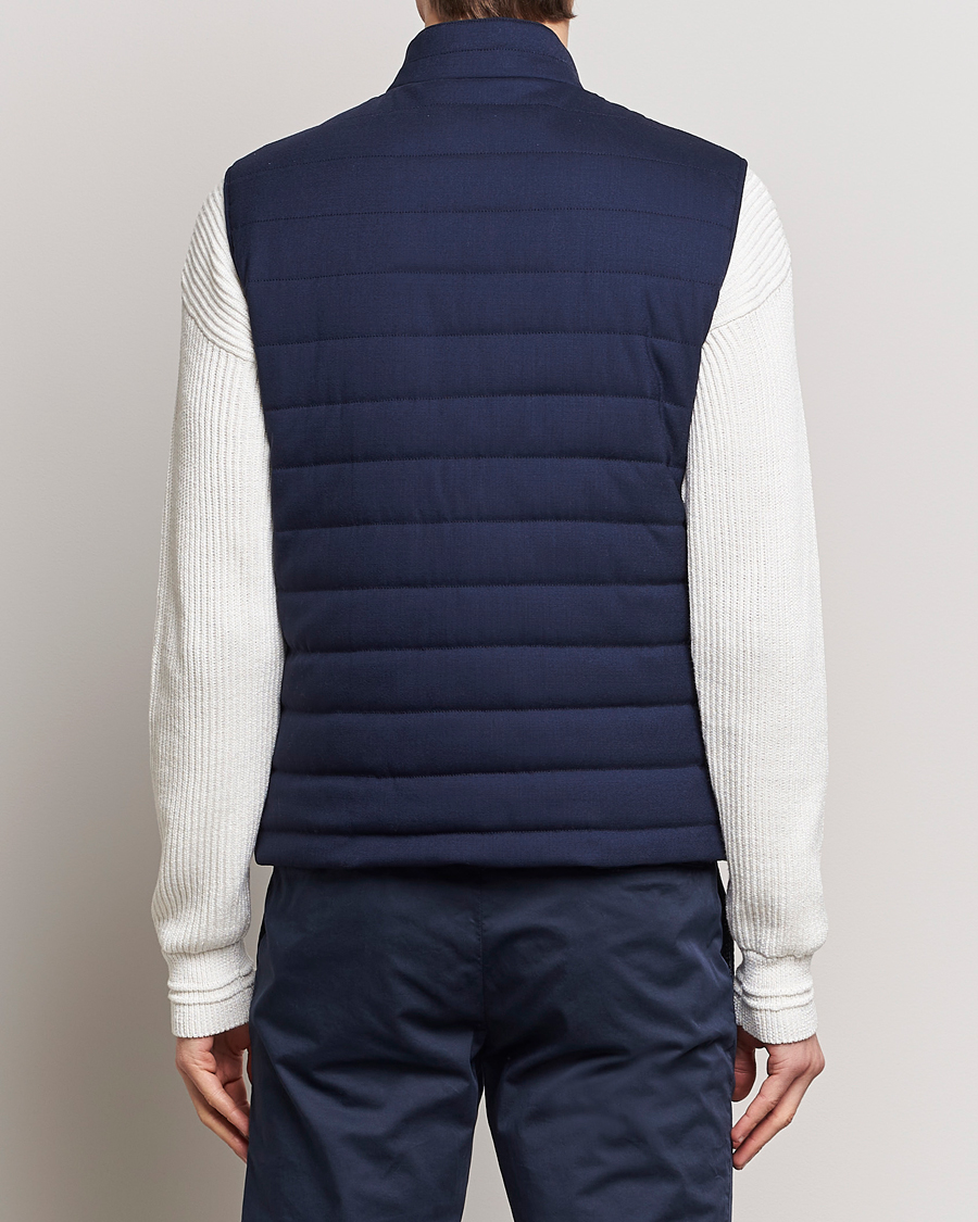 Uomini | Giacche | Kiton | Technical Wool Gilet Navy