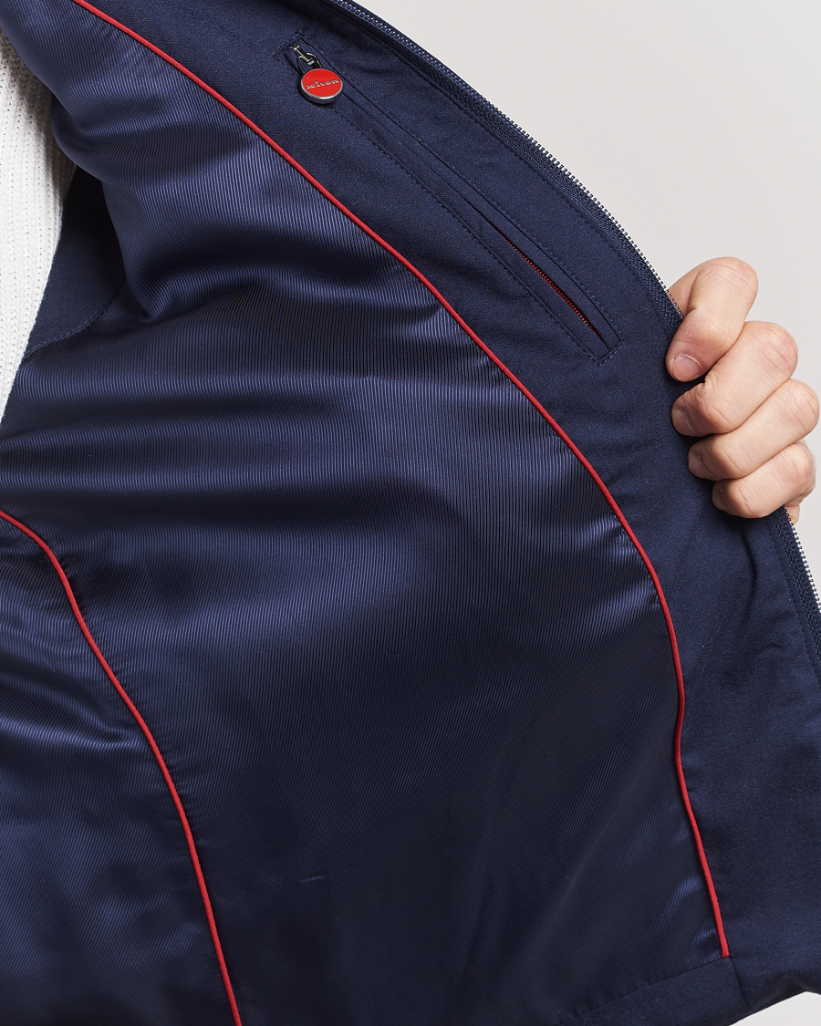 Uomini | Giacche | Kiton | Technical Wool Gilet Navy