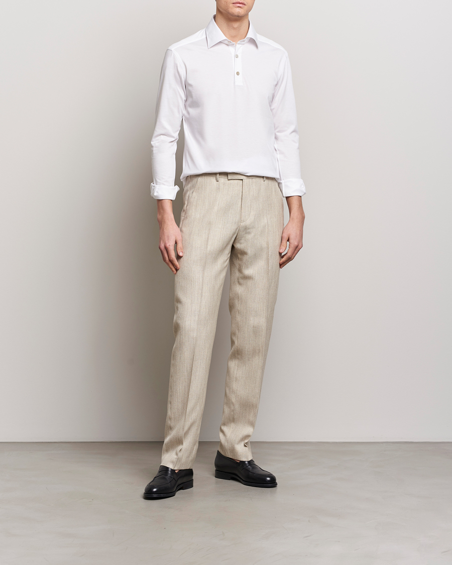 Uomini | Camicie | Kiton | Popover Shirt White