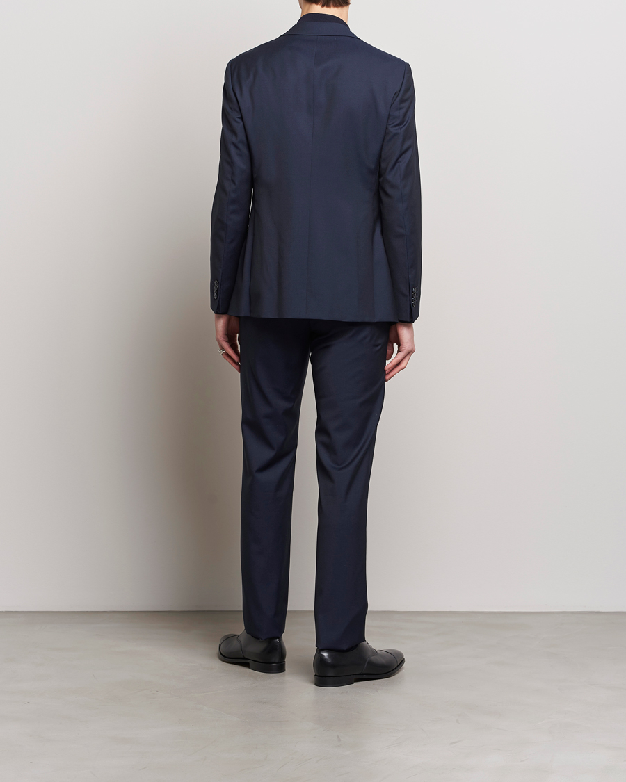 Uomini | Abiti | Giorgio Armani | Slim Fit Peak Lapel Wool Suit Navy