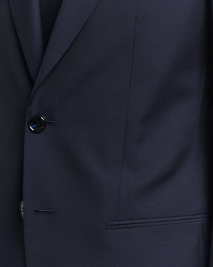 Uomini | Abiti | Giorgio Armani | Slim Fit Peak Lapel Wool Suit Navy