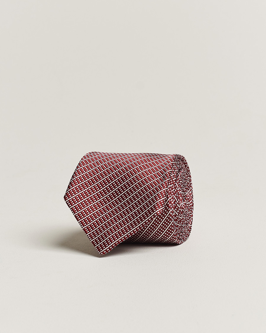 Uomini | Giorgio Armani Jacquard Silk Tie Ruby | Giorgio Armani | Jacquard Silk Tie Ruby
