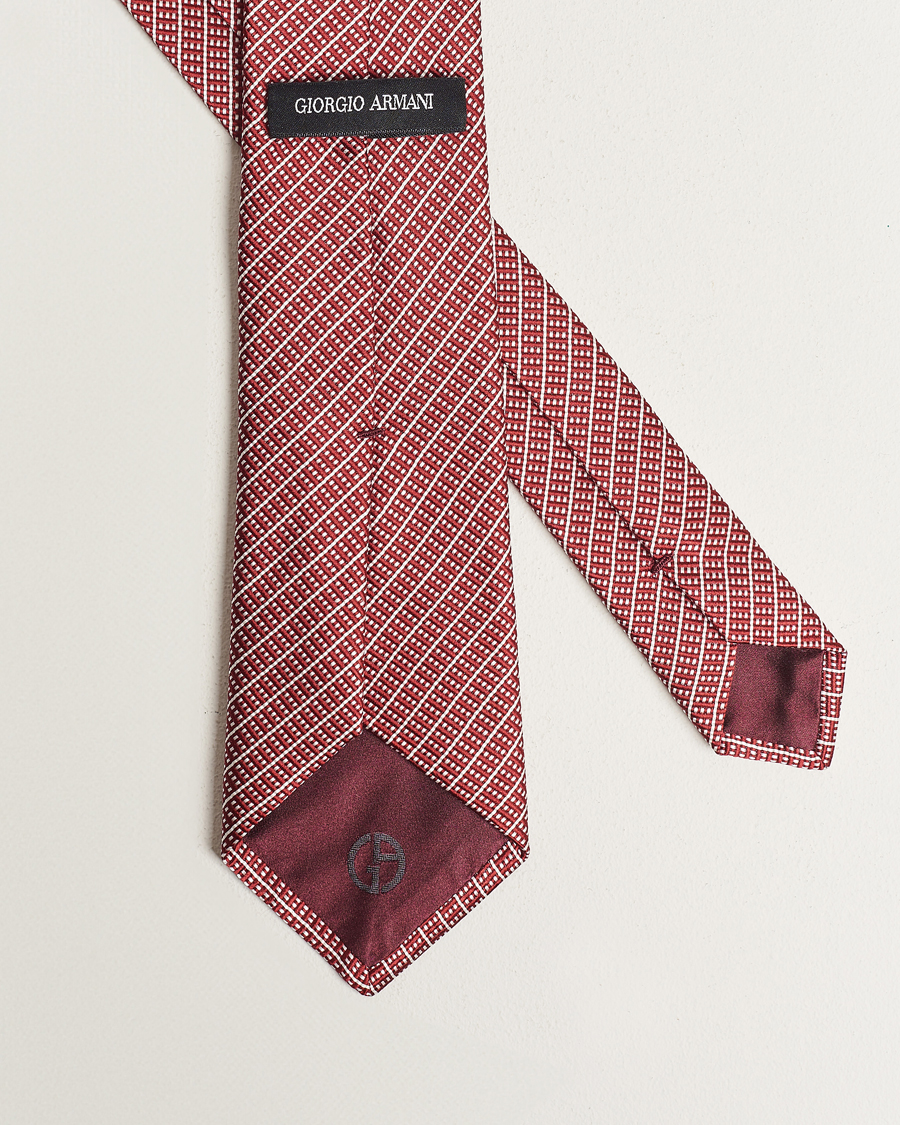 Uomini | Giorgio Armani Jacquard Silk Tie Ruby | Giorgio Armani | Jacquard Silk Tie Ruby