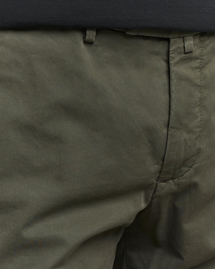 Uomini | Pantaloni | Briglia 1949 | Slim Fit Cotton Stretch Chinos Olive