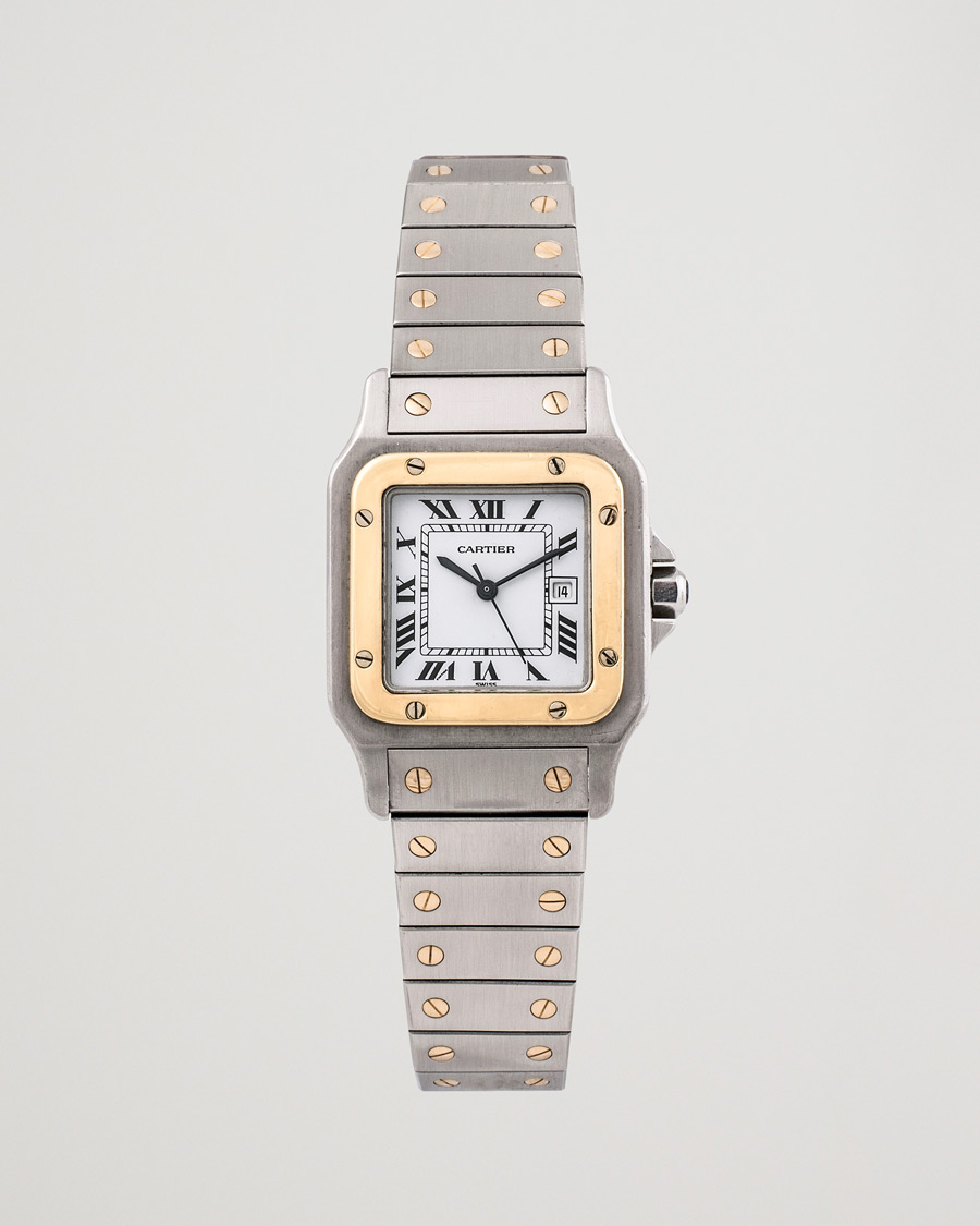 Uomini | Cartier Pre-Owned Santos Galbée 2961 Silver | Cartier Pre-Owned | Santos Galbée 2961 Silver