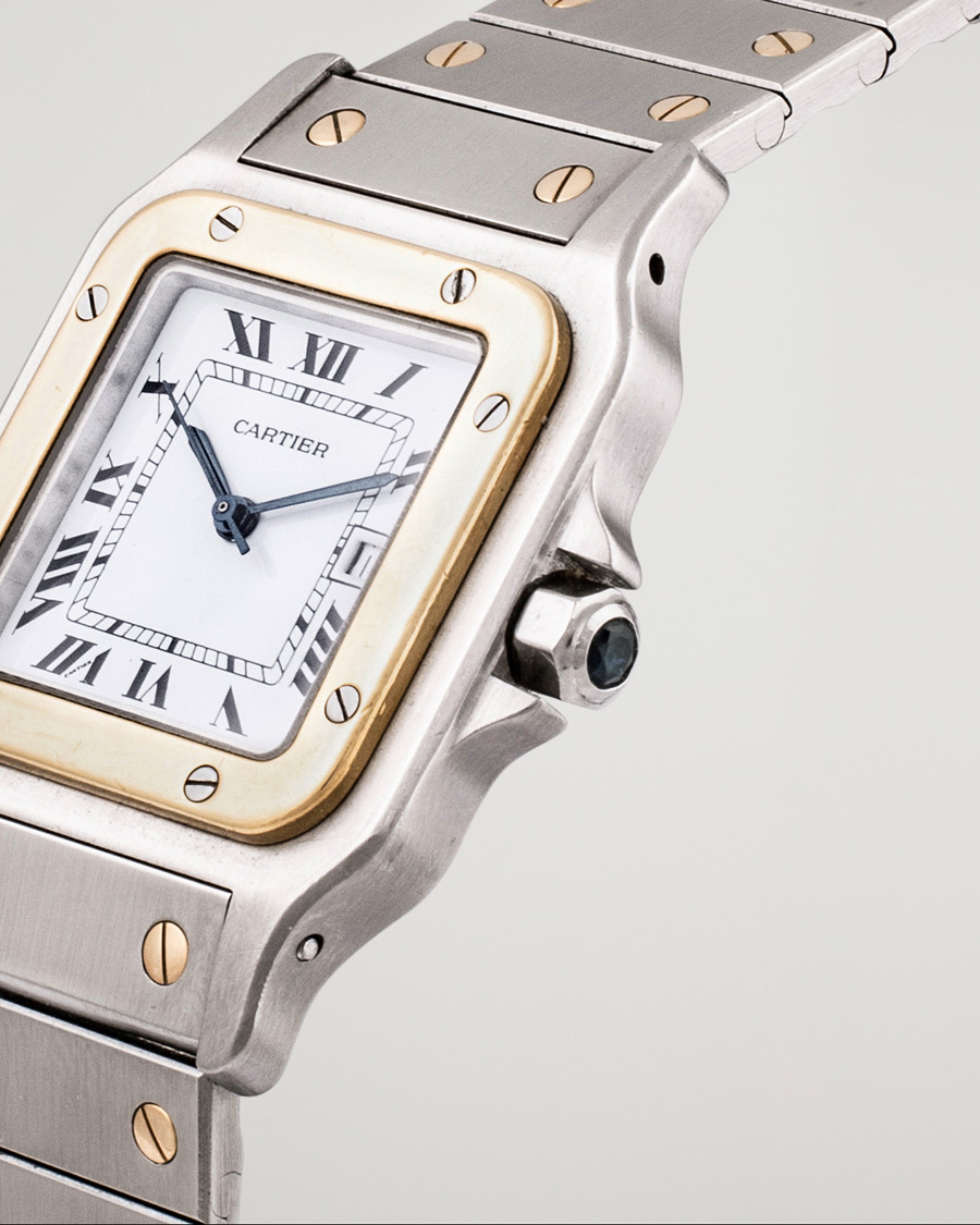 Uomini | Cartier Pre-Owned Santos Galbée 2961 Silver | Cartier Pre-Owned | Santos Galbée 2961 Silver
