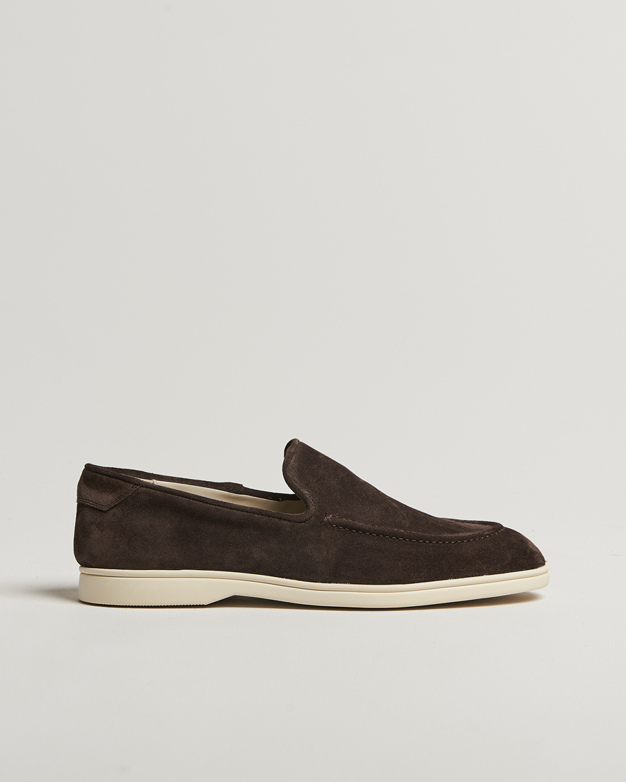 Uomini | Mocassini | CQP | Debonair Suede Loafers Chocolate