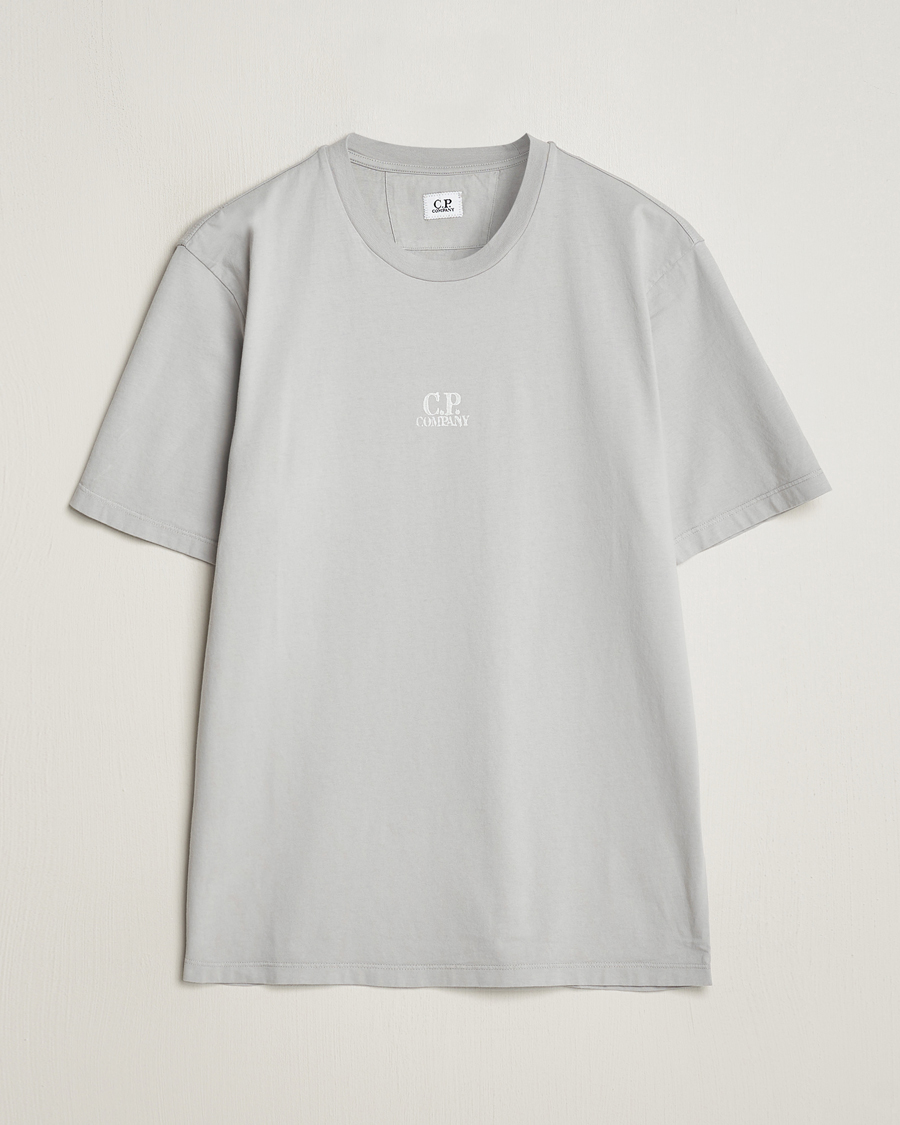 Uomini | T-shirt | C.P. Company | Short Sleeve Hand Printed T-Shirt Grey