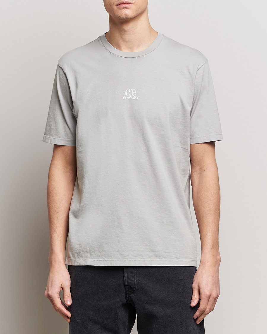 Uomini | T-shirt | C.P. Company | Short Sleeve Hand Printed T-Shirt Grey