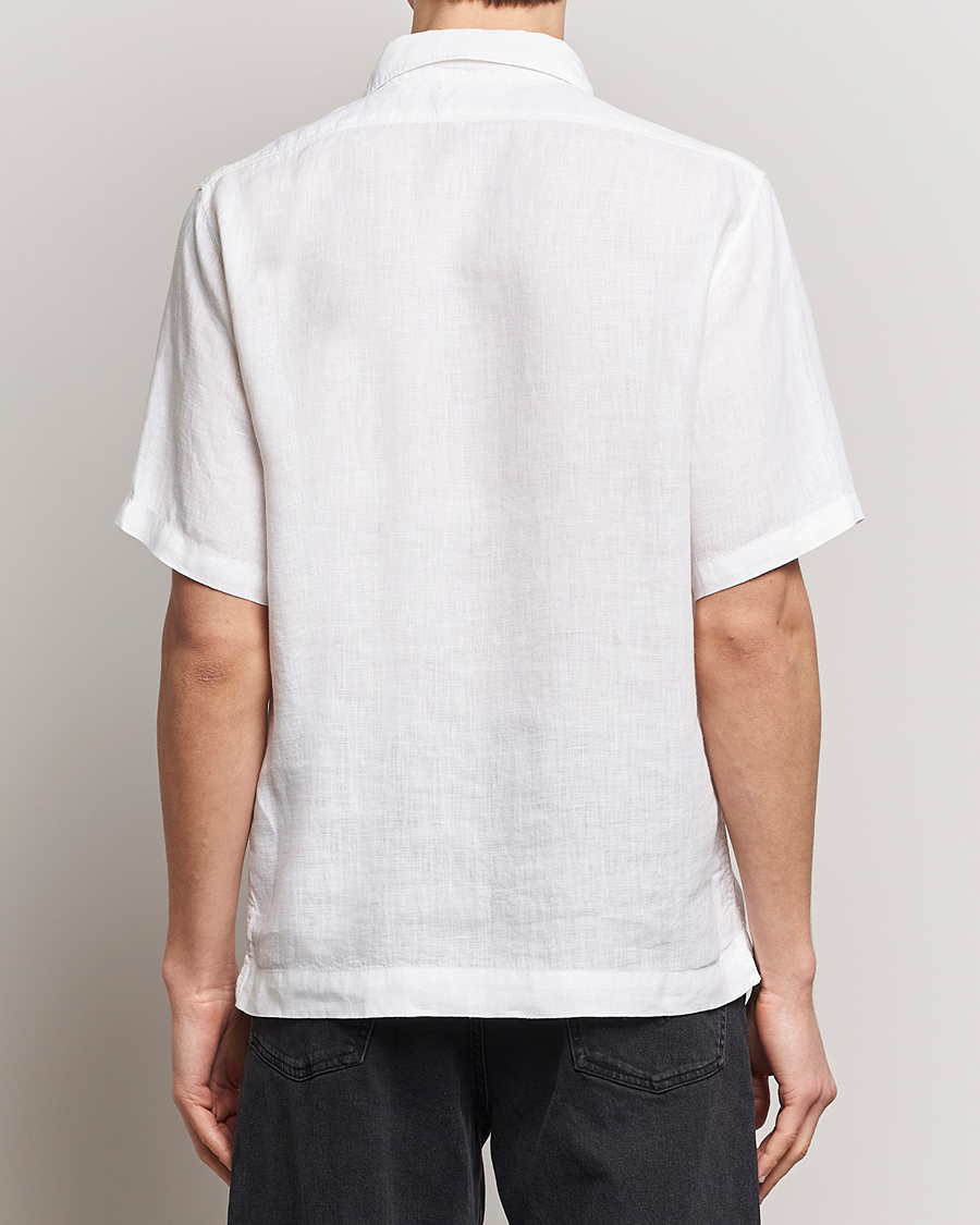 Uomini | Camicie | C.P. Company | Short Sleeve Linen Shirt White