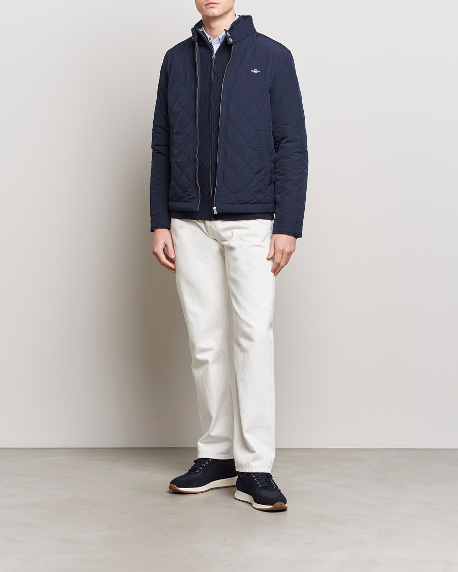 Uomini | Giacche | Gant | The Quilted Windcheater Evening Blue