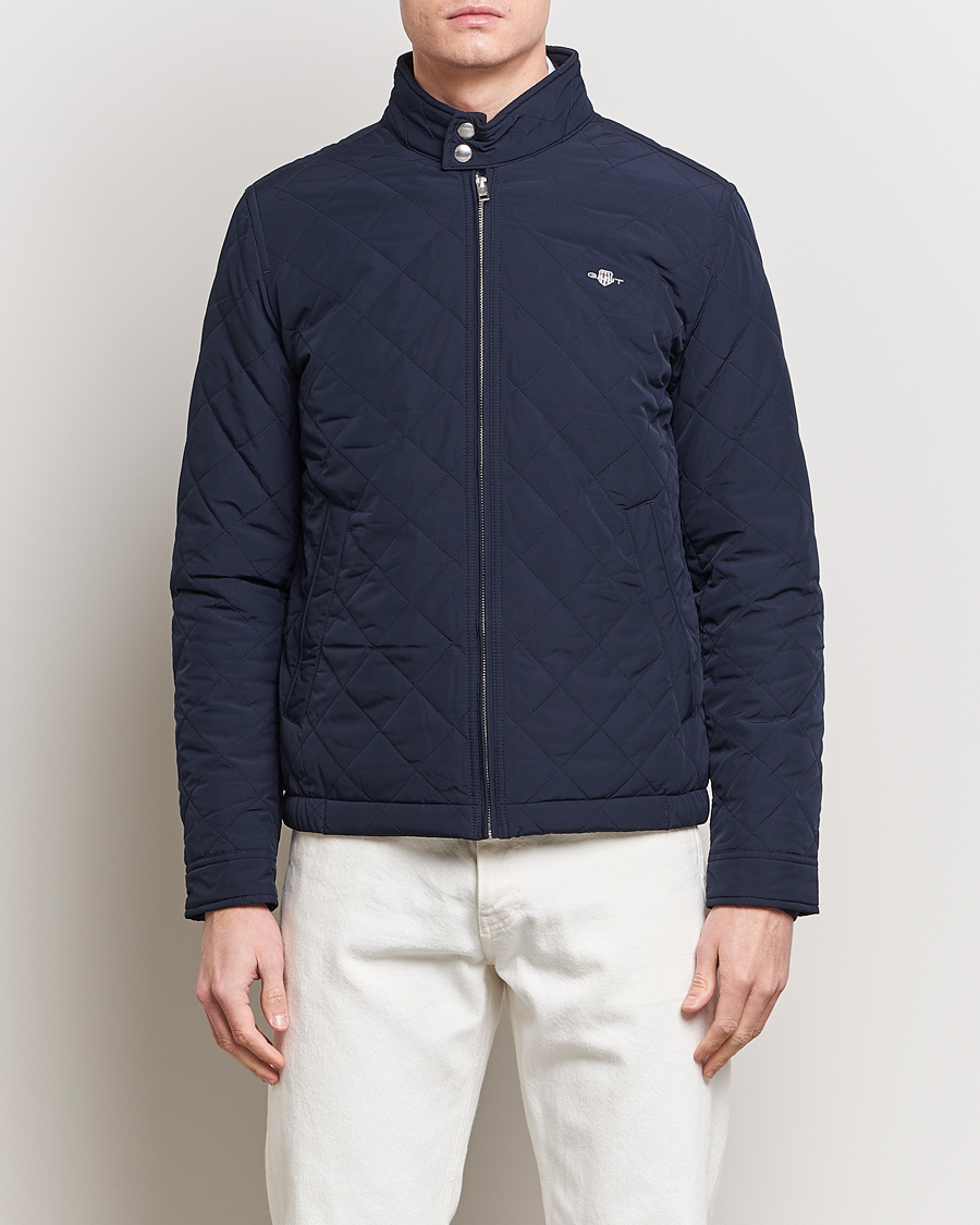 Uomini | Giacche | Gant | The Quilted Windcheater Evening Blue