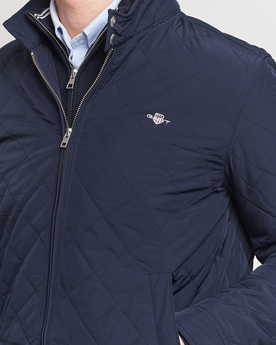 Uomini | Giacche | Gant | The Quilted Windcheater Evening Blue