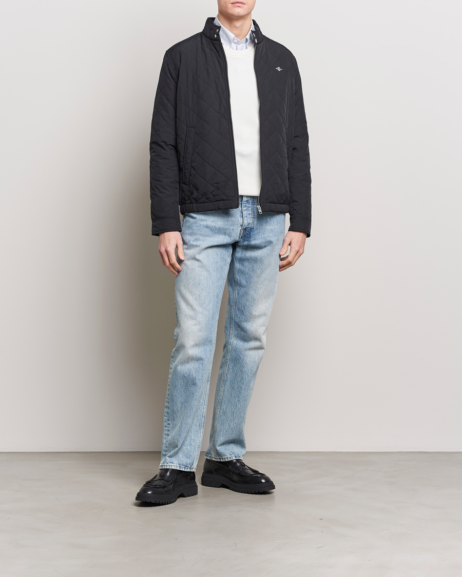 Uomini | Giacche | Gant | The Quilted Windcheater Black