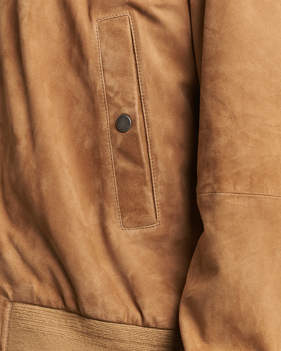 Uomini | Giacche | Gant | Suede Bombar Jacket Dark Khaki
