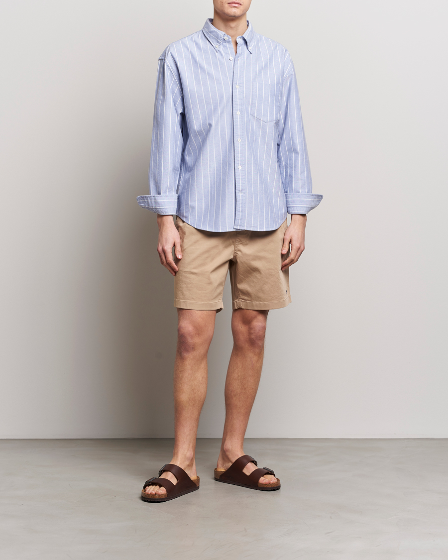 Uomini | Camicie | GANT | Relaxed Fit Heritage Striped Oxford Shirt Blue/White