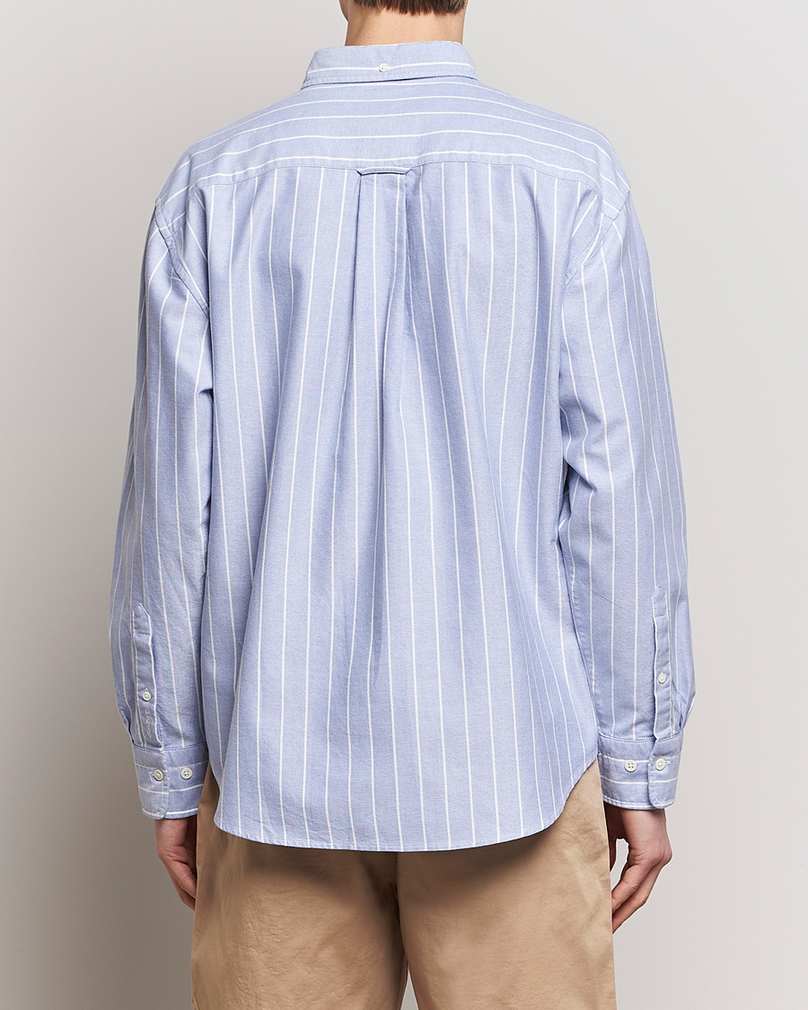 Uomini | Camicie | GANT | Relaxed Fit Heritage Striped Oxford Shirt Blue/White