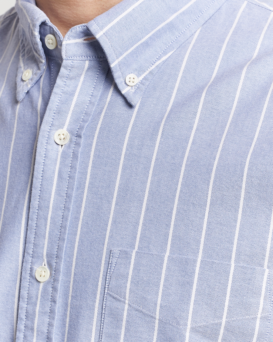 Uomini | Camicie | GANT | Relaxed Fit Heritage Striped Oxford Shirt Blue/White