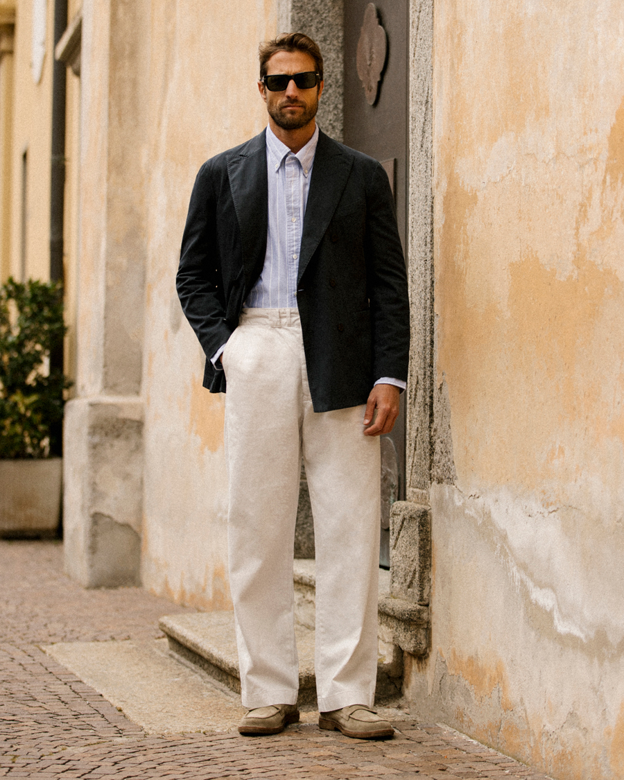 Uomini | Camicie | GANT | Relaxed Fit Heritage Striped Oxford Shirt Blue/White