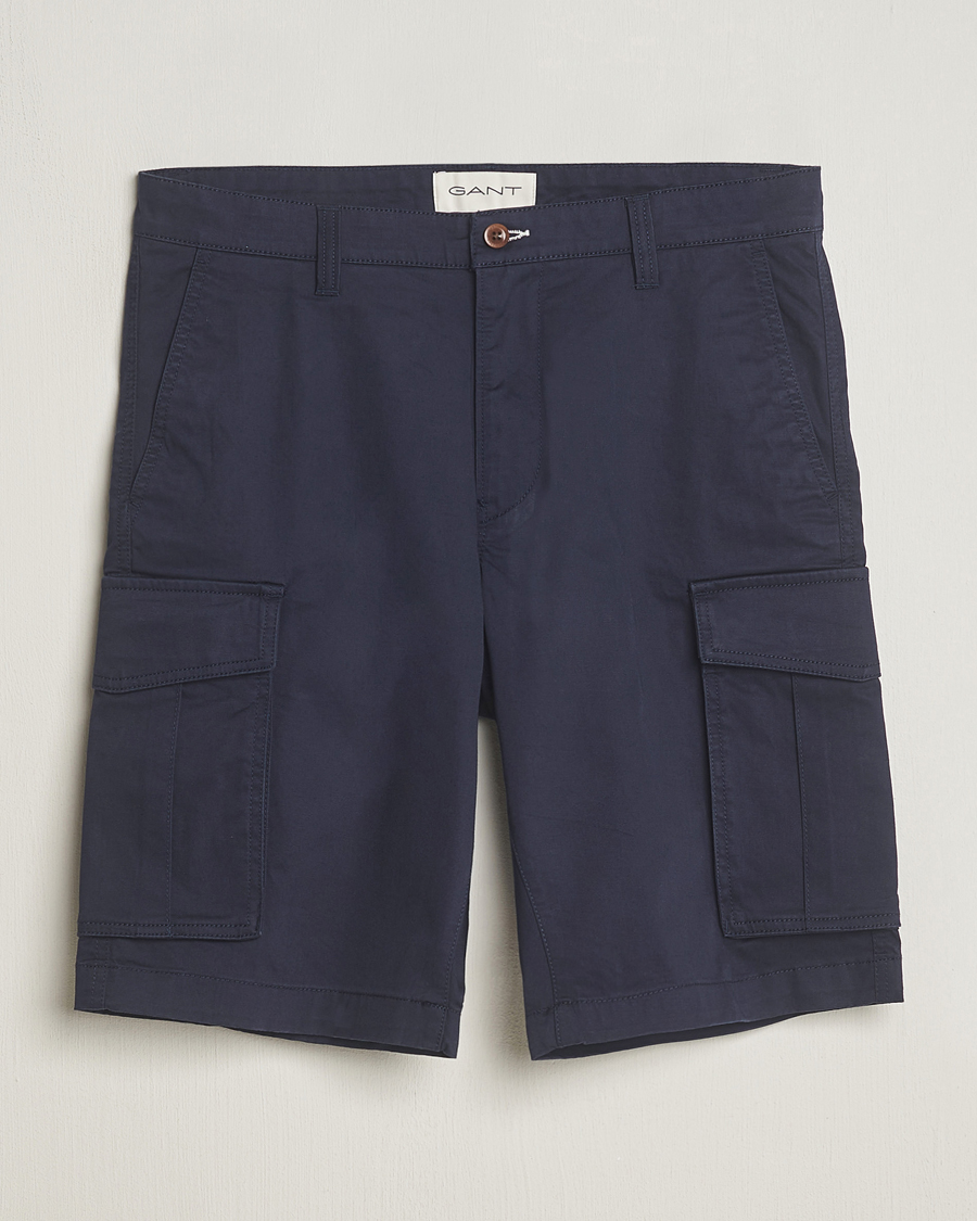 Uomini | Pantaloncini | Gant | Relaxed Twill Cargo Shorts Marine