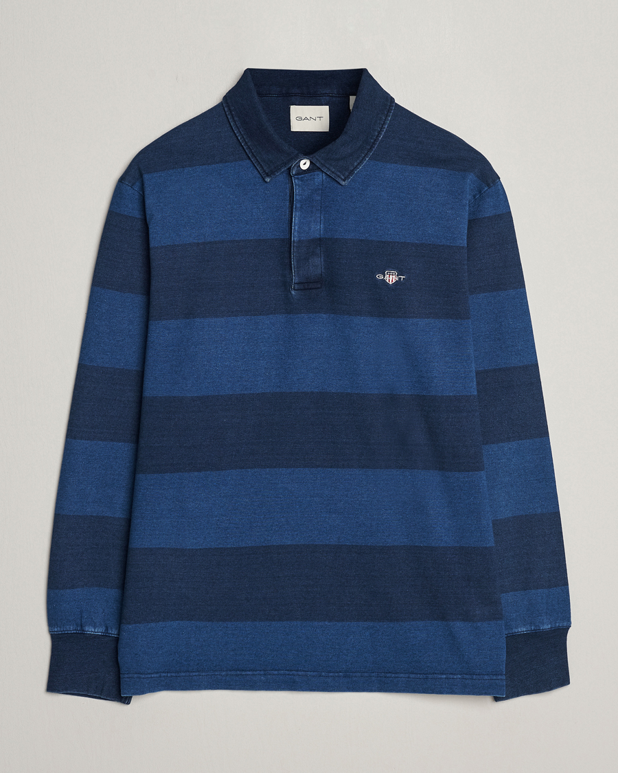 Uomini | Maglieria | Gant | Barstriped Rugger Navy/Indigo