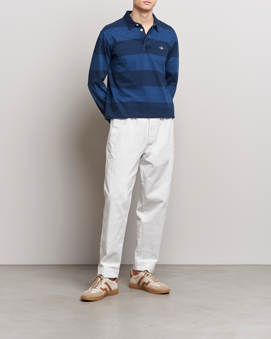 Uomini | Maglieria | Gant | Barstriped Rugger Navy/Indigo