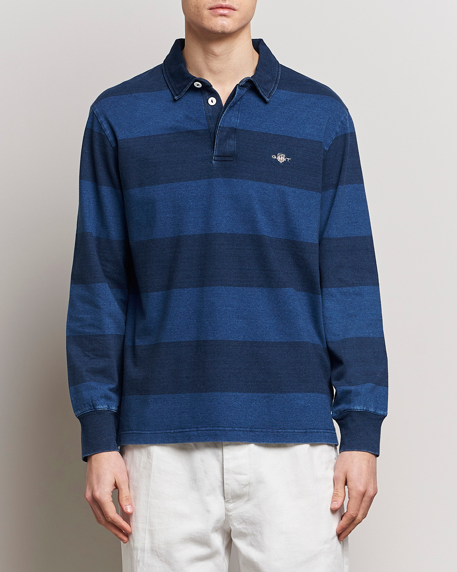 Uomini | Maglieria | Gant | Barstriped Rugger Navy/Indigo