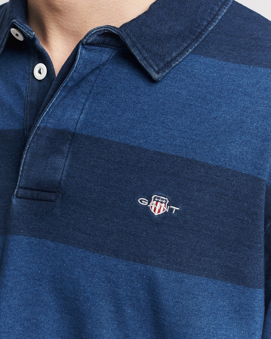 Uomini | Maglieria | Gant | Barstriped Rugger Navy/Indigo