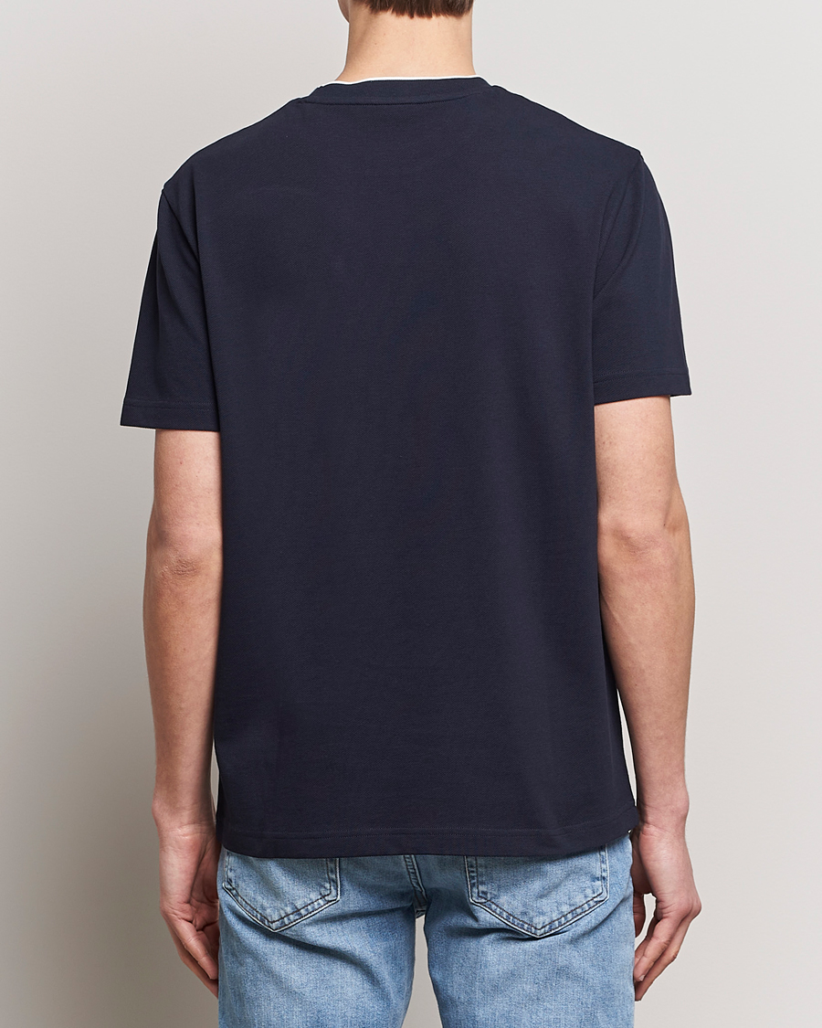 Uomini | T-shirt | GANT | Pique Crew Neck T-Shirt Evening Blue
