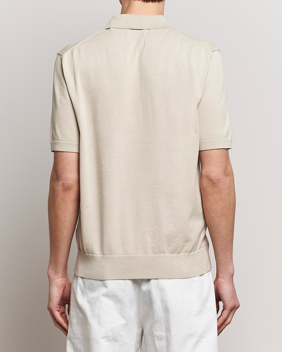 Uomini | Polo | GANT | Pointelle Structured Knitted Polo Silky Beige