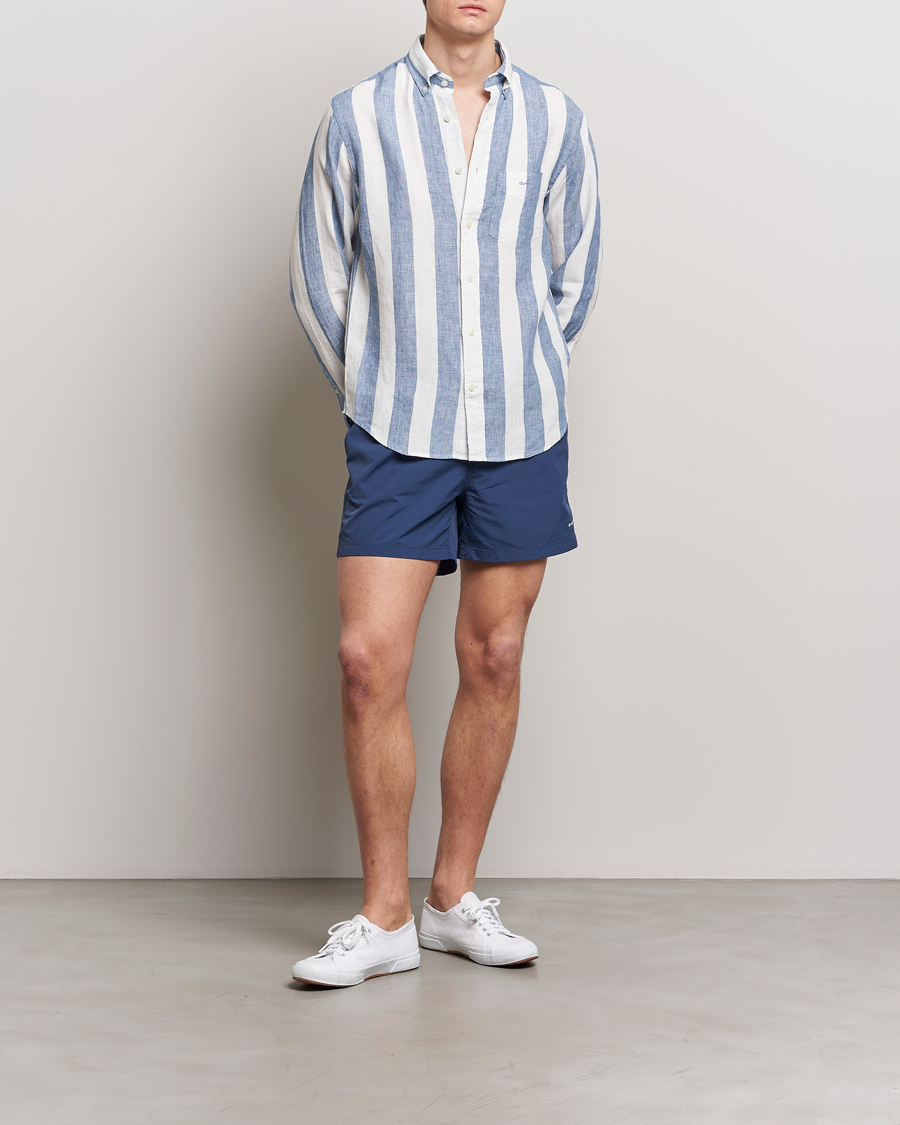 Uomini | Costumi da bagno | Gant | Basic Swimshorts Dusty Blue Sea