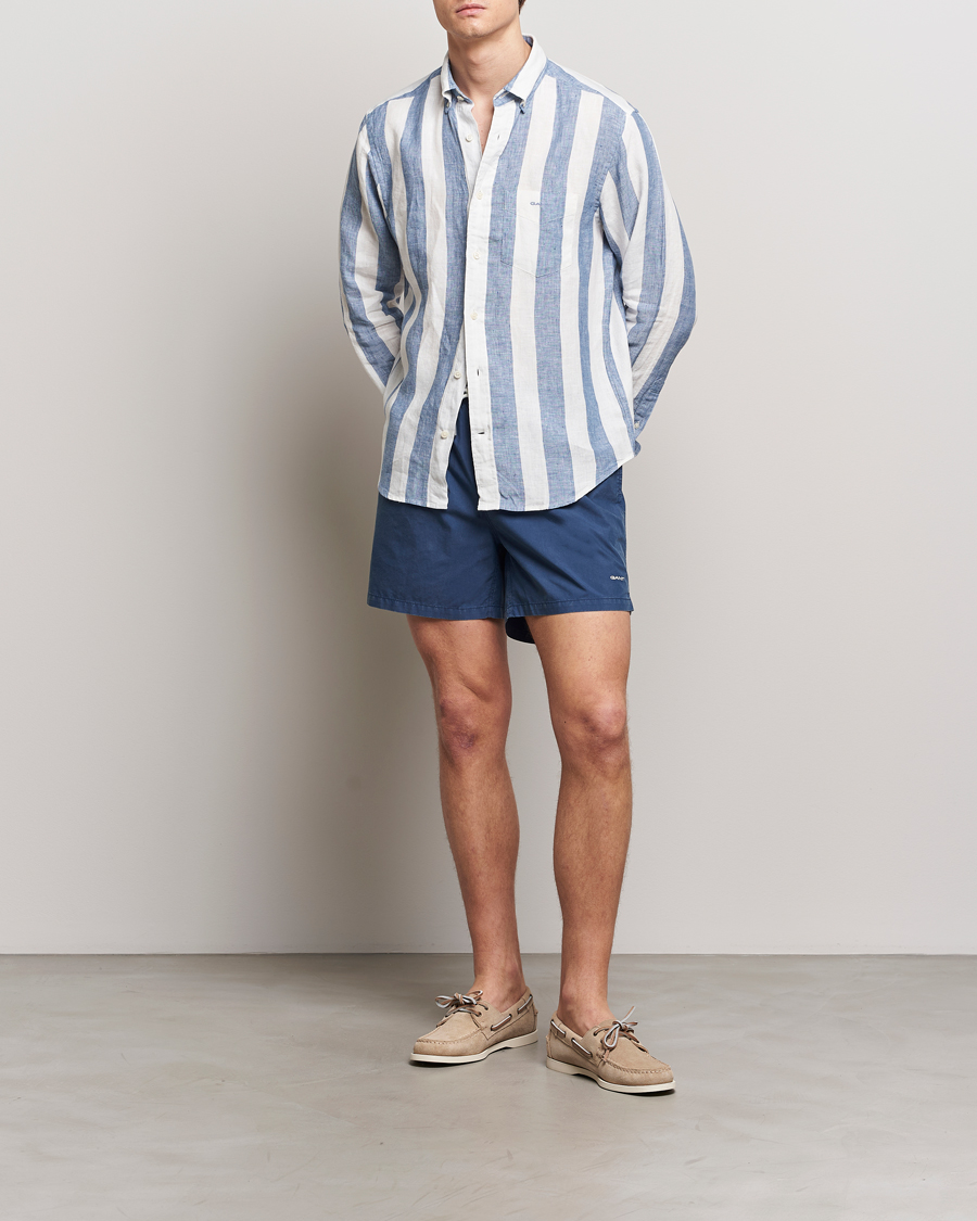 Uomini | Costumi da bagno | GANT | Sunbleached Swimshorts Dusty Blue Sea