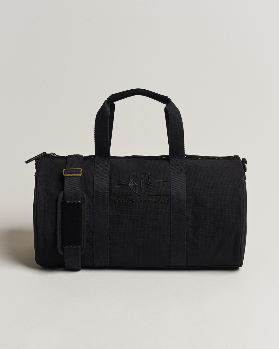 Uomini | GANT Tonal Shield Duffle Bag Ebony Black | GANT | Tonal Shield Duffle Bag Ebony Black