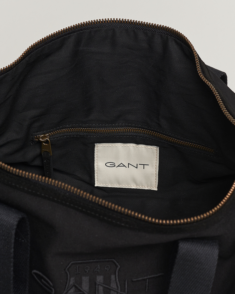 Uomini | GANT Tonal Shield Duffle Bag Ebony Black | GANT | Tonal Shield Duffle Bag Ebony Black