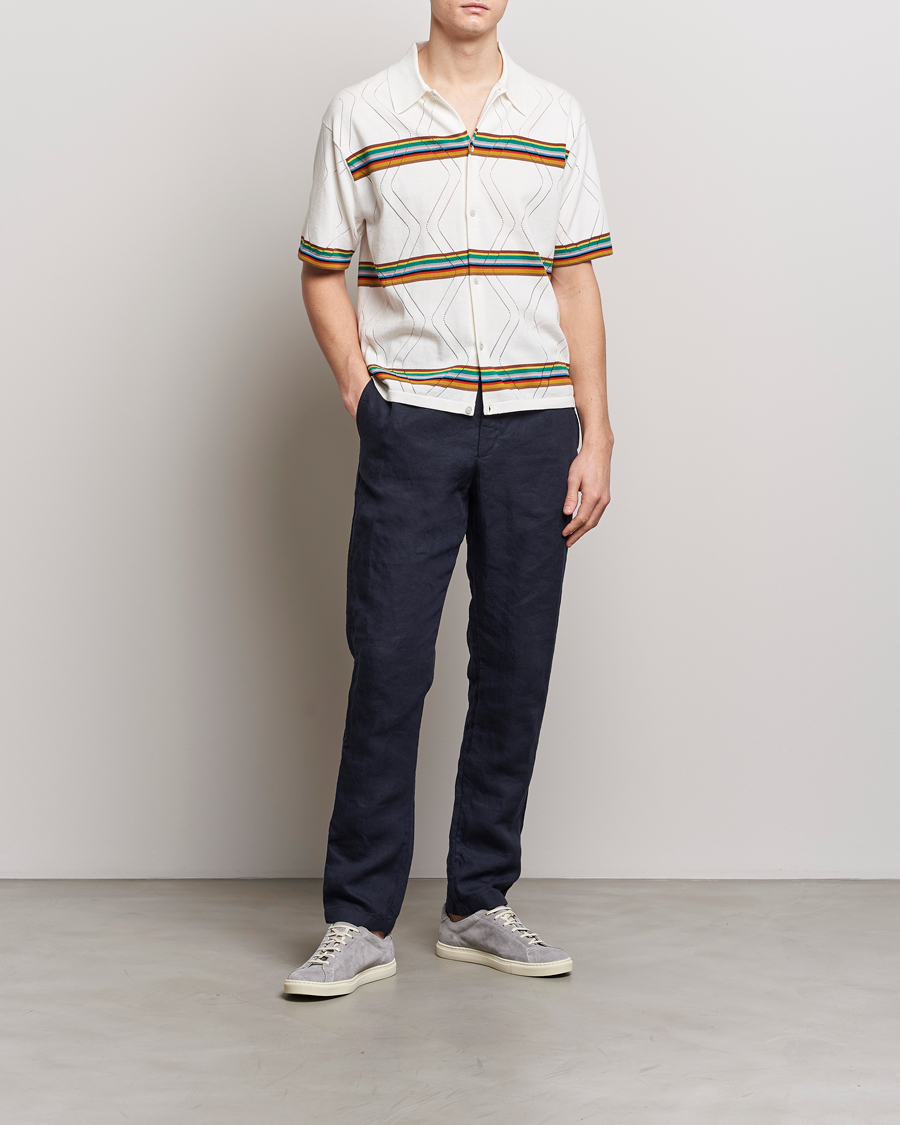 Uomini | Camicie | Paul Smith | Cotton Knitted Short Sleeve Shirt White
