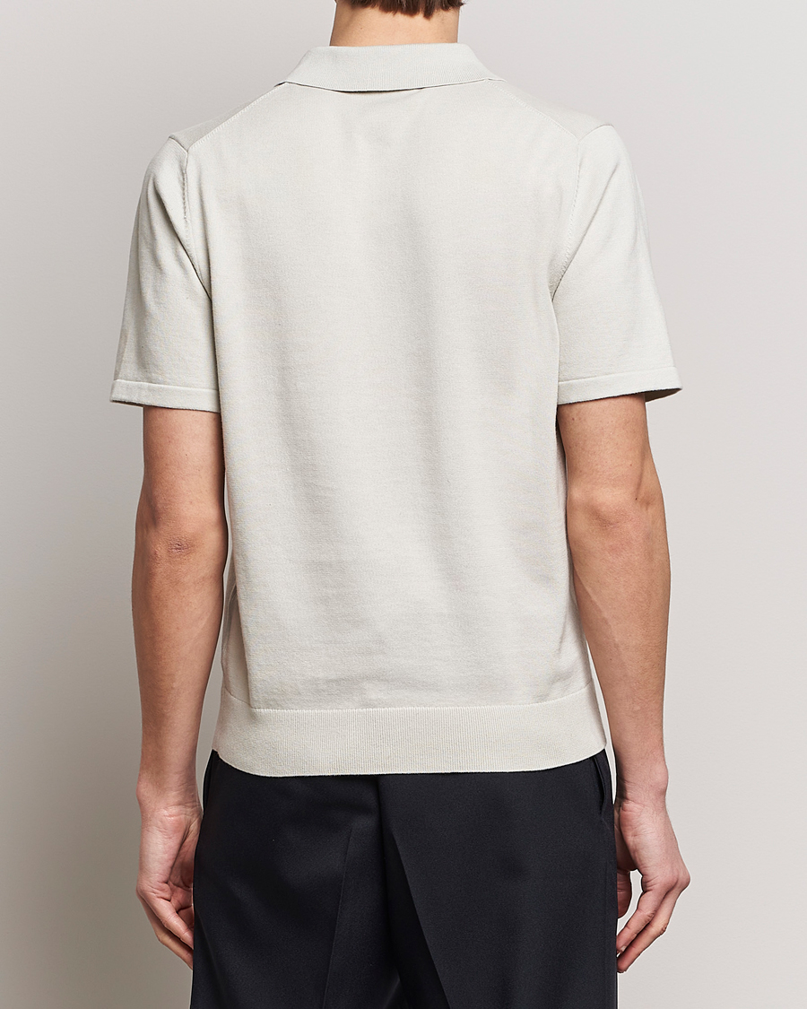 Uomini | Polo | PS Paul Smith | Striped Half Zip Polo Light Grey