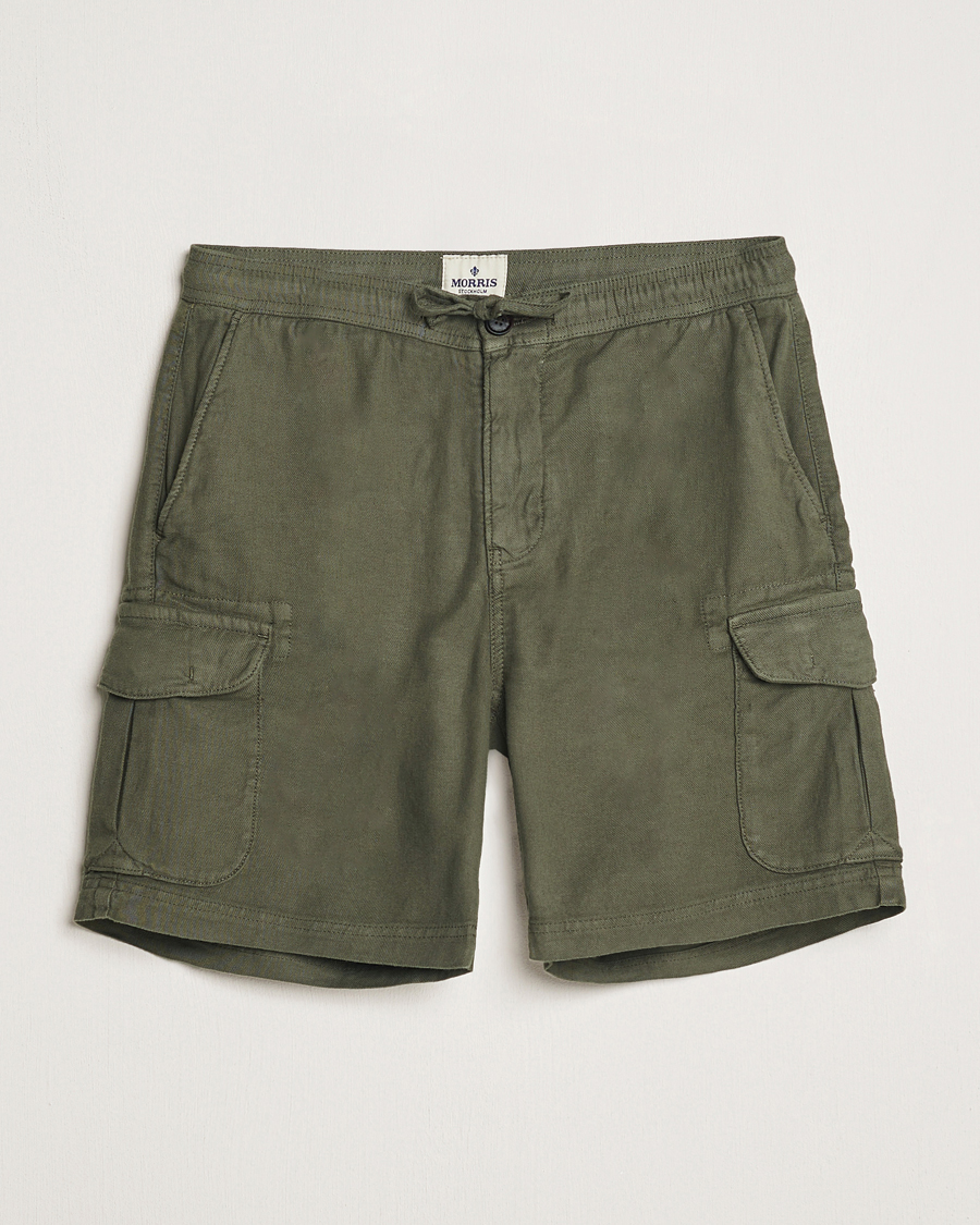 Uomini | Pantaloncini | Morris | Cargo Linen Shorts Olive