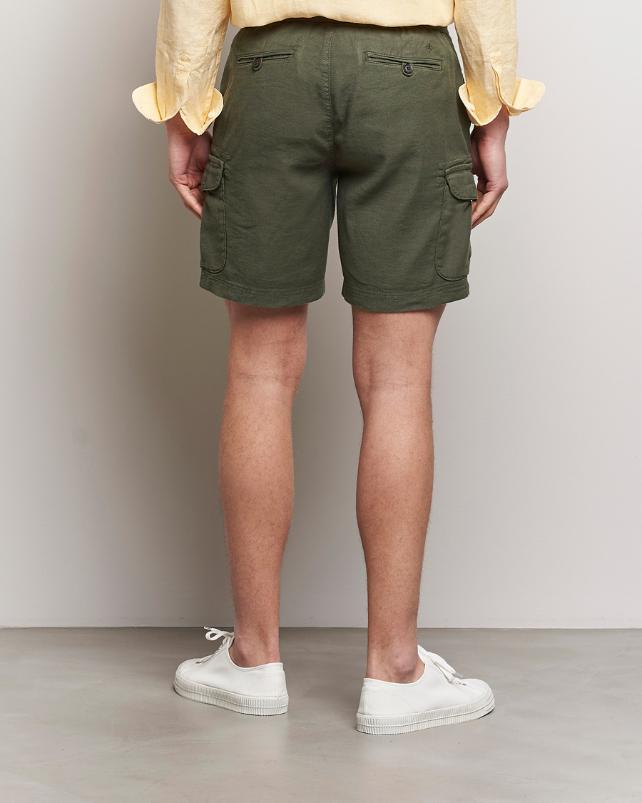 Uomini | Pantaloncini | Morris | Cargo Linen Shorts Olive