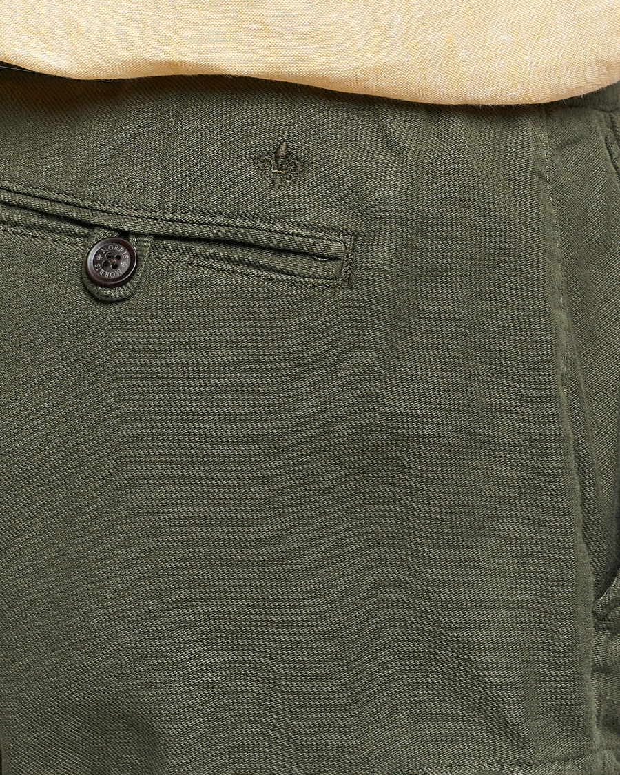Uomini | Pantaloncini | Morris | Cargo Linen Shorts Olive