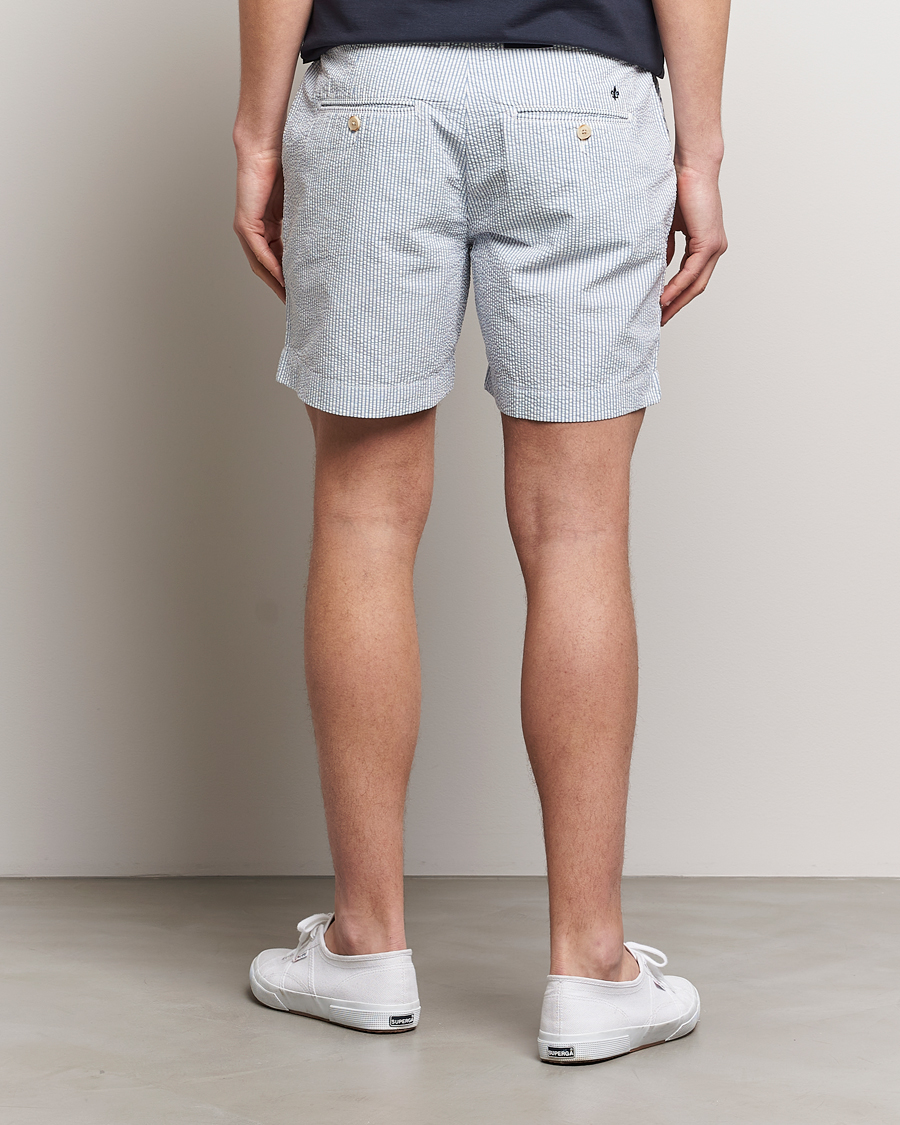 Uomini | Pantaloncini | Morris | Seersucker Summer Shorts Light Blue