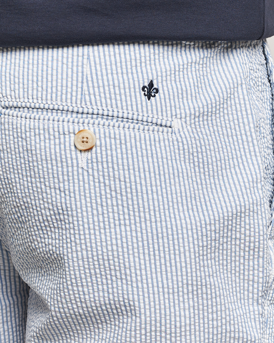 Uomini | Pantaloncini | Morris | Seersucker Summer Shorts Light Blue