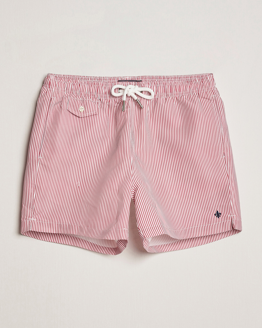 Uomini | Costumi da bagno | Morris | Stripe Bathing Trunks Cerise