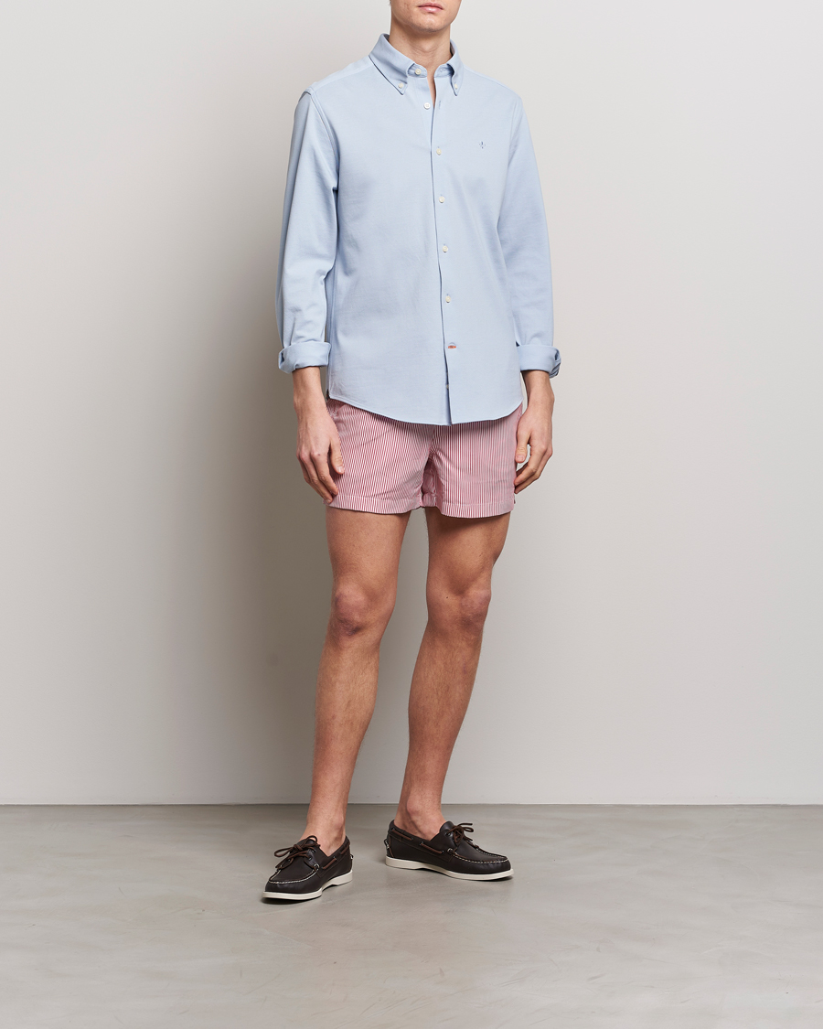 Uomini | Costumi da bagno | Morris | Stripe Bathing Trunks Cerise