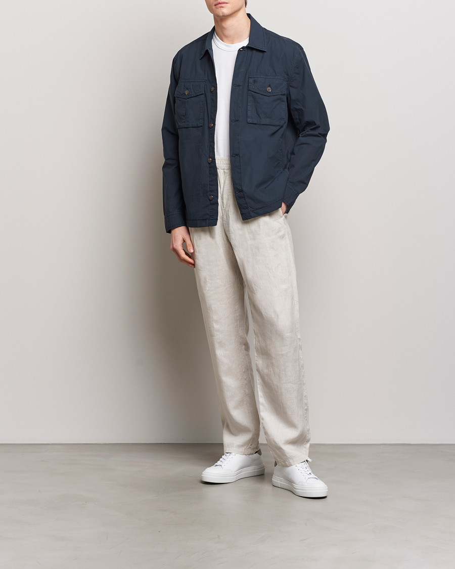 Uomini | Giacche | Morris | Harrison Cotton Shirt Jacket Old Blue