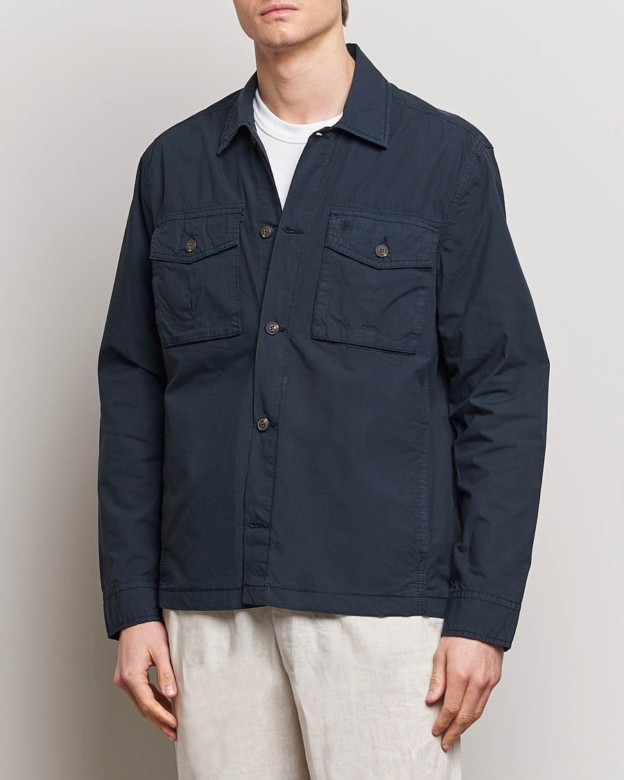 Uomini | Giacche | Morris | Harrison Cotton Shirt Jacket Old Blue