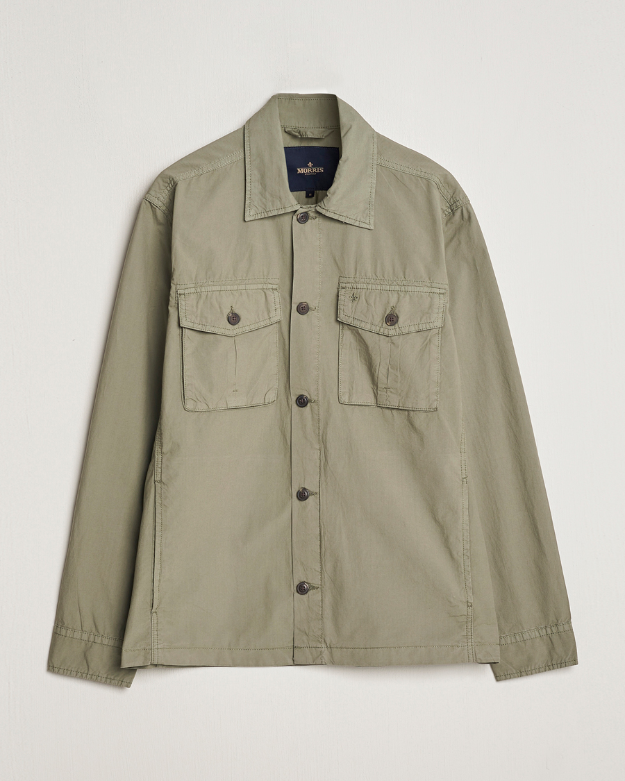 Uomini | Giacche | Morris | Harrison Cotton Shirt Jacket Green